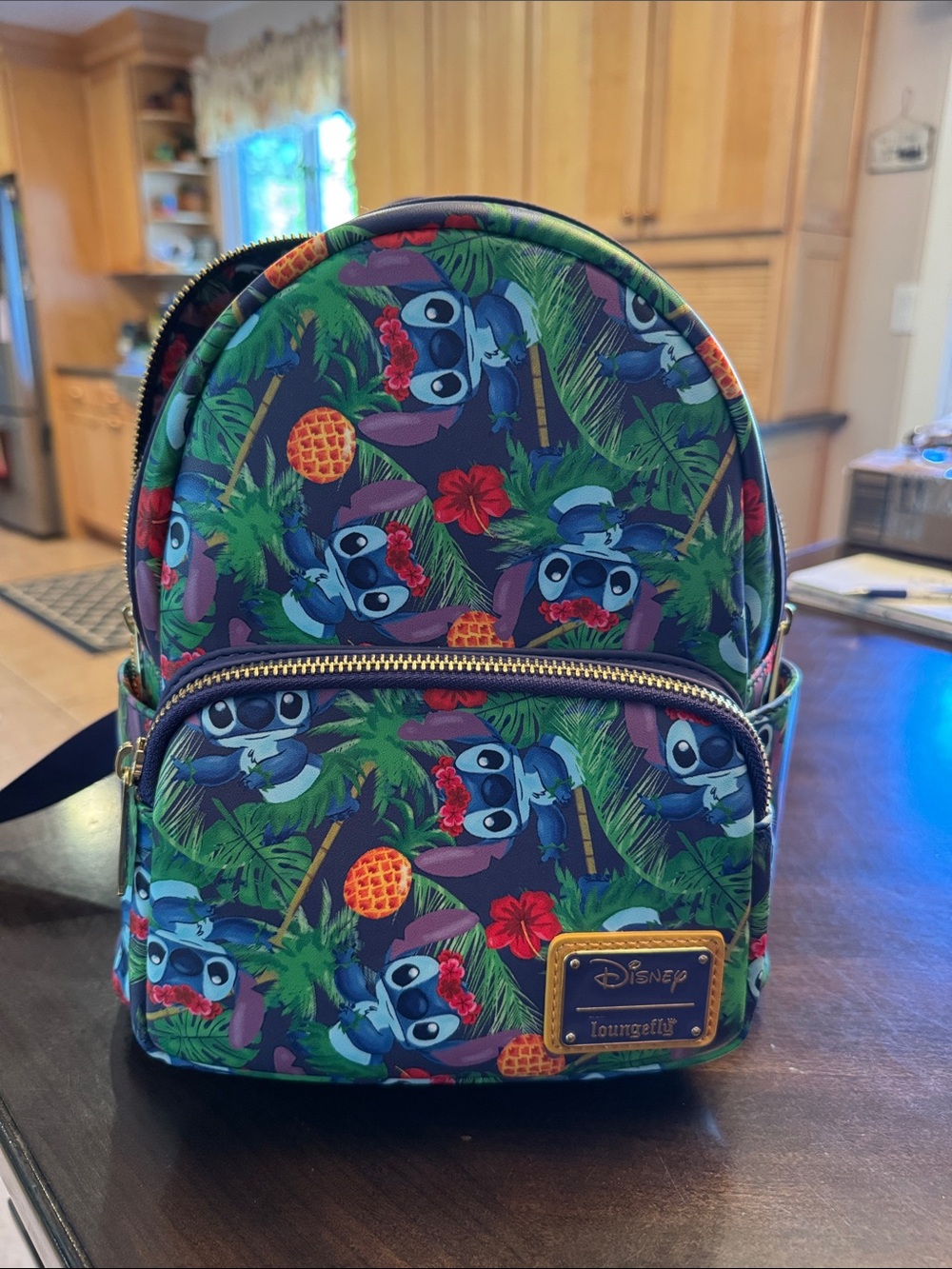 Disney Loungefly Lilo & Stitch Mini Backpack - Blue, Green, Red